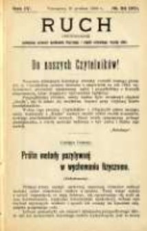 Ruch: dwutygodnik poświęcony sprawom wychowania fizycznego i w ogóle normalnego rozwoju ciała 1909.12.26 R.4 No.24=90