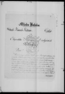 Młoda Polska do obywatelki Klaudyi z Działyńskich Potockiey