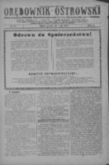 Orędownik Ostrowski: pismo na miasto i powiaty Ostrowski i Odolanowski oraz miast Ostrowa, Odolanowa, Sulmierzyc i Raszkowa 1928.05.18 R.77 Nr40