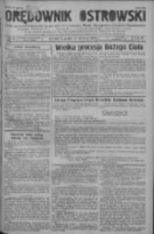 Orędownik Ostrowski: pismo na powiat ostrowski i miasto Ostrów, Odolanów, Mikstat, Sulmierzyce, Raszków i Skalmierzyce 1938.06.17 R.87 Nr72