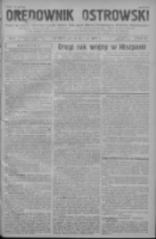 GazetyOrędownik Ostrowski: pismo na powiat ostrowski i miasto Ostrów, Odolanów, Mikstat, Sulmierzyce, Raszków i Skalmierzyce 1938.07.22 R.87 Nr87