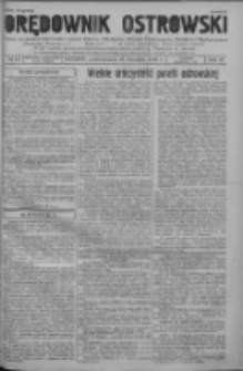 Orędownik Ostrowski: pismo na powiat ostrowski i miasto Ostrów, Odolanów, Mikstat, Sulmierzyce, Raszków i Skalmierzyce 1938.09.26 R.87 Nr115
