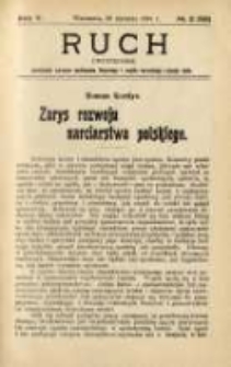 Ruch: dwutygodnik poświęcony sprawom wychowania fizycznego i w ogóle normalnego rozwoju ciała 1910.01.26 R.5 No.2=92