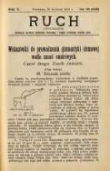 Ruch: dwutygodnik poświęcony sprawom wychowania fizycznego i w ogóle normalnego rozwoju ciała 1910.09.26 R.5 No.18=108