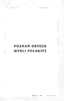 Poznań ostoją myśli polskiej