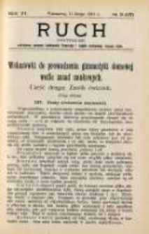 Ruch: dwutygodnik poświęcony sprawom wychowania fizycznego i w ogóle normalnego rozwoju ciała 1911.02.11 R.6 No.3=117