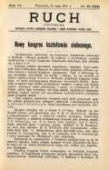 Ruch: dwutygodnik poświęcony sprawom wychowania fizycznego i w ogóle normalnego rozwoju ciała 1911.05.26 R.6 No.10=124