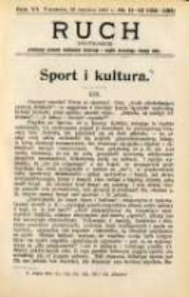 Ruch: dwutygodnik poświęcony sprawom wychowania fizycznego i w ogóle normalnego rozwoju ciała 1911.06.26 R.6 No.11/12=125/126