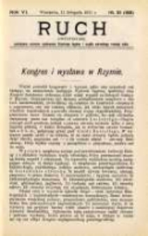 Ruch: dwutygodnik poświęcony sprawom wychowania fizycznego i w ogóle normalnego rozwoju ciała 1911.11.11 R.6 No.21=135