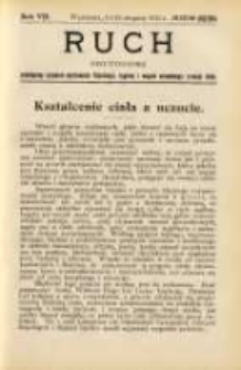 Ruch: dwutygodnik poświęcony sprawom wychowania fizycznego, hygieny i w ogóle normalnego rozwoju ciała 1912.08.11 i 26 R.7 No.15/16=153/154