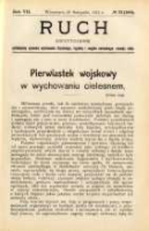 Ruch: dwutygodnik poświęcony sprawom wychowania fizycznego, hygieny i w ogóle normalnego rozwoju ciała 1912.11.26 R.7 No.22=160
