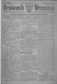 Orędownik Wrzesiński: organ urzędowy na powiat wrzesiński 1922.01.17 R.4 Nr7