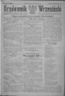 Orędownik Wrzesiński: organ urzędowy na powiat wrzesiński 1922.01.24 R.4 Nr10