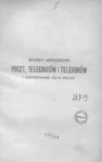 Zasady urządzenia poczt, telegrafów i telefonów i zastosowanie ich w Polsce