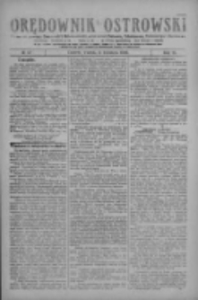 Orędownik Ostrowski: pismo na miasto i powiaty Ostrowski i Odolanowski oraz miast Ostrowa, Odolanowa, Sulmierzyc i Raszkowa 1929.04.02 R.78 Nr27