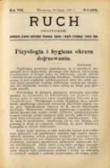 Ruch: dwutygodnik poświęcony sprawom wychowania fizycznego, hygieny i w ogóle normalnego rozwoju ciała 1913.02.26 R.8 No.4=166