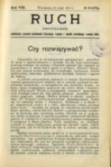 Ruch: dwutygodnik poświęcony sprawom wychowania fizycznego, hygieny i w ogóle normalnego rozwoju ciała 1913.05.26 R.8 No.10=172