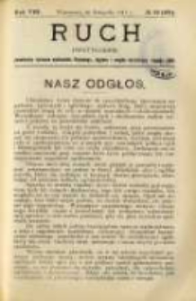 Ruch: dwutygodnik poświęcony sprawom wychowania fizycznego, hygieny i w ogóle normalnego rozwoju ciała 1913.11.26 R.8 No.22=184