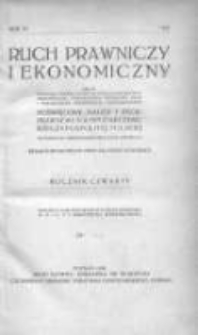 Ruch Prawniczy i Ekonomiczny: organ Wydziału Prawno-Ekonomicznego Uniwersytetu Poznańskiego, Towarzystwa Przyjaciół Nauk i Towarzystwa Prawniczego i Ekonomicznego: poświęcony nauce i życiu prawnemu i gospodarczemu Rzeczypospolitej Polskiej 1924 R.4