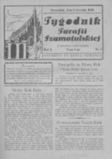 Tygodnik Parafii Szamotulskiej. 1938 R.1 Nr1