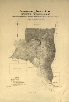 Topographical Sketch Plan of Mount Bischoff Showing Mining Leases. Workings. Mining Features. Proposed Line of Tramway [and] C.