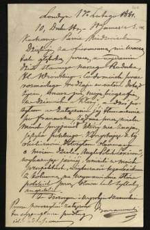 Listy Baranowskiego Jana Józefa rok 1881