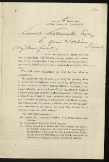 Listy Baranowskiego Jana Józefa rok 1883