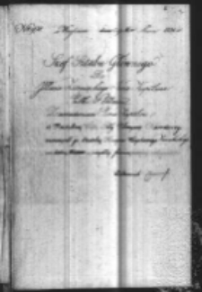 Pismo zawiadamiające o przyznaniu Krzyża Wojskowego Kawalerskiego