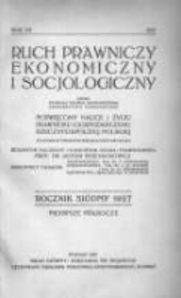 Ruch Prawniczy Ekonomiczny i Socjologiczny: organ Wydziału Prawno-Ekonomicznego Uniwersytetu Poznańskiego poświęcony nauce i życiu prawnemu i gospodarczemu Rzeczypospolitej Polskiej 1927 R.7 1 półrocze