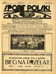 Sport Polski: (dawniej Dwutygodnik Sportowy): oficjalny organ Polskiego Związku Lawn-Tenisowego, Poznańskiego Z. O. P. N. i Poznańskiego O. Z. L. A.: ogłasza również komunikaty oficjalne Polskiego Związku Piłki Nożnej 1921.10.27 R.1 Z.5=16