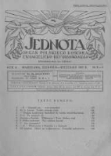 Jednota Organ Polskiego Kościoła Ewangelicko-Reformowanego. 1927 R.2 nr8-9
