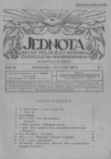 Jednota Organ Polskiego Kościoła Ewangelicko-Reformowanego. 1928 R.3 nr1