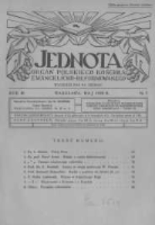 Jednota Organ Polskiego Kościoła Ewangelicko-Reformowanego. 1928 R.3 nr5