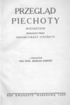 Przegląd Piechoty: miesięcznik wydawany przez Departament Piechoty 1939 styczeń R.12 Z.1
