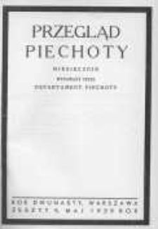 Przegląd Piechoty: miesięcznik wydawany przez Departament Piechoty 1939 maj R.12 Z.5