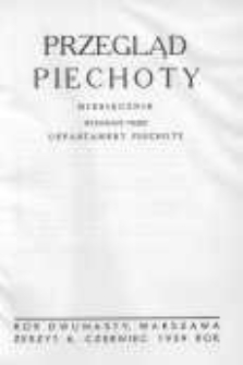 Przegląd Piechoty: miesięcznik wydawany przez Departament Piechoty 1939 czerwiec R.12 Z.6