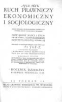 Ruch Prawniczy Ekonomiczny i Socjologiczny: organ Wydziału Prawno-Ekonomicznego Uniwersytetu i Wyższej Szkoły Handlowej w Poznaniu: poświęcony nauce i życiu prawnemu i gospodarczemu Rzeczypospolitej Polskiej 1930 R.10 1 półrocze