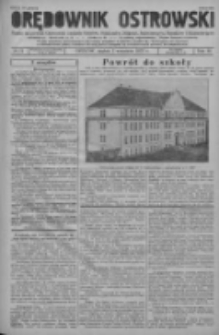 Orędownik Ostrowski: pismo na powiat ostrowski i miasto Ostrów, Odolanów, Mikstat, Sulmierzyce, Raszków i Skalmierzyce 1937.09.03 R.86 Nr72