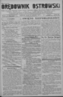 Orędownik Ostrowski: pismo na powiat ostrowski i miasto Ostrów, Odolanów, Mikstat, Sulmierzyce, Raszków i Skalmierzyce 1937.11.10 R.86 Nr101