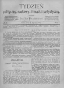 Tydzień Polityczny, Naukowy, Literacki i Artystyczny. 1870 R.1 nr3