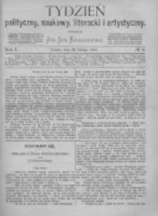 Tydzień Polityczny, Naukowy, Literacki i Artystyczny. 1870 R.1 nr8