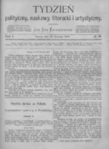 Tydzień Polityczny, Naukowy, Literacki i Artystyczny. 1870 R.1 nr39