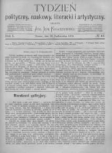 Tydzień Polityczny, Naukowy, Literacki i Artystyczny. 1870 R.1 nr42