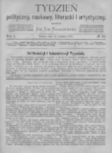 Tydzień Polityczny, Naukowy, Literacki i Artystyczny. 1870 R.1 nr50
