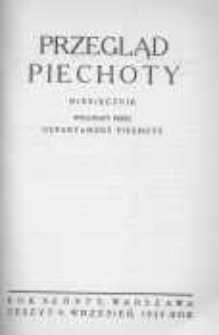 Przegląd Piechoty: miesięcznik wydawany przez Departament Piechoty 1933 wrzesień R.6 Z.9