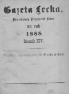 Gazeta Lecka. 1888 nr1