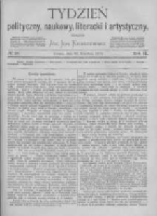 Tydzień Polityczny, Naukowy, Literacki i Artystyczny. 1871 R.2 nr18