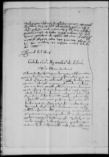 Ceduła z Koła Rycerskiego do panów Rady WXL