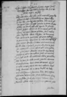 Ex Colloquio Domini Joannis Samoscij cum S. a. W. Anno 1597 4 Julij