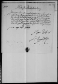 List niezidentyfikowanego nadawcy do J. Młodziejowskiego 1598
